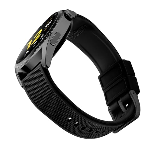Artthurse Silicone Watch Bands Quick Release 18mm, 20mm, 22mm for Men and Women Replacement Rubber Watch Band Soft Breathable Waterproof Sport Watchbands Straps (Black & Black, 18mm) by Artthurse - Used condition - Image 4