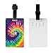 Regenbogen Tie Dye Tie Dye Gepäckanhänger für Koffer Frauen Namensschilder für Reisetasche Koffer
