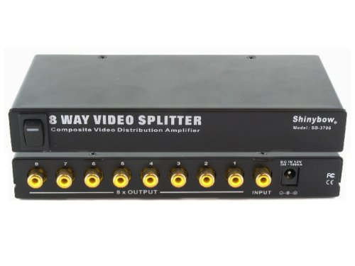 1X8 Shinybow Composite Video Distribution Amplifier #TOP17