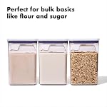 OXO 11236400 Good Grips 6 Piece Large Canister Set with Scoops, Bulk, White