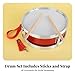 UGPLM 8inch Snare Drum with Adjustable Strap Professional Percussion Instrument Musical Instruments for Teens Birthday Gifts, Red