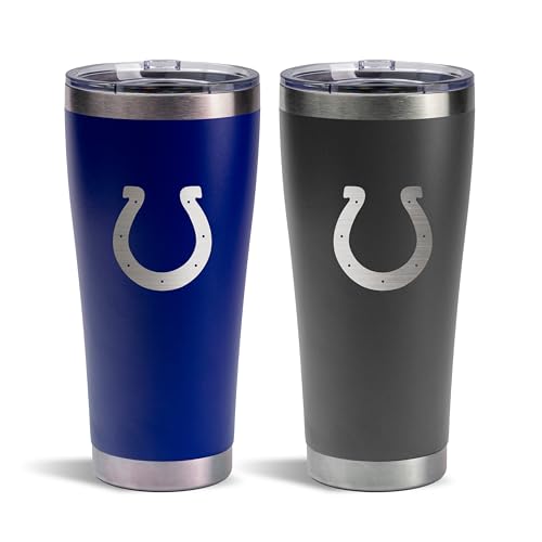 The Memory Company Officially Licensed NFL - Indianapolis Colts 2-Pack Home/Away 30oz Tumblers with Straws