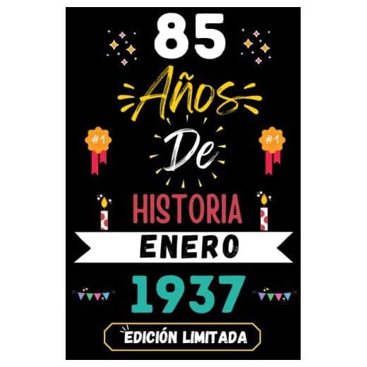 CUADERNO, 85 AÑOS DE HISTORIA ENERO 1937 EDICIÓN LIMITADA: Regalo de 85 cumpleaños para mujeres y hombres, ideas de 85 cumpleaños... un cumpleaños... ... regalo de 85 cumpleaños para él/ella.