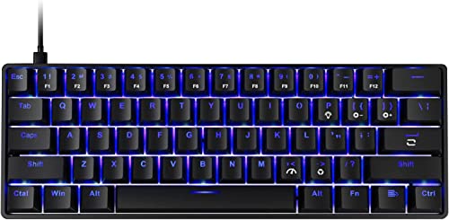 Tewell 61 Keys Rgb Wired Mechanical Gaming Keyboard With Audible Click Sound Blue Switches, Compact Mini Portable Computer Keyboard For Windows Gaming Pc #TOP7