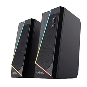 Trust Gaming GXT 609 Zoxa Speaker for PC Computer Boxes, Speaker Set with 6 Different RGB Lighting Types, USB Powered, 12 W, PC/Laptop, Black