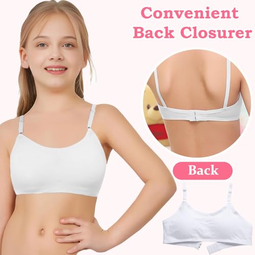 Teen Girls Training Bra Wireless Starter Sports Bras with Removable Padding Bralette for 10-16 Years2