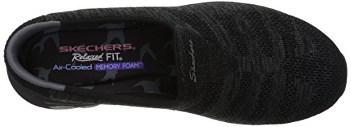 Skechers Women's Commute-Knitastic-Engineered Knit Open Back Mule, Black, 9 W Us #TOP4