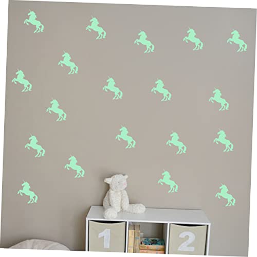 Vinilo Decorativo Luminiscente Unicornio Verde Mediano miniatura 6
