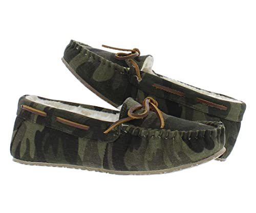 Image of Minnetonka Comfy Moc Green Camo Print 9 M