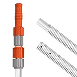 Buyplus Pool Pole Telescopic 16ft, Aluminum Swimming Pool Pole for Cleaning, Extension Pole for Skimmer, Net, Brush, Vacuum Heads, Pool Cleaning Equipment,Universal 1.25'