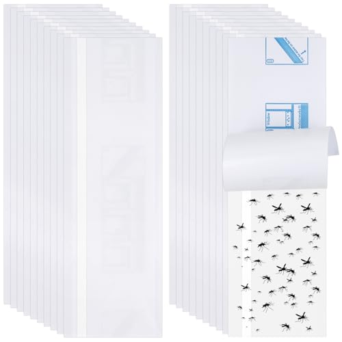 20 Stück Anti Fliegen Aufkleber, 21x7cm Selbstklebend Fensteraufkleber für Fenster, Transparent Fensteraufkleber Insekten, für Fliege