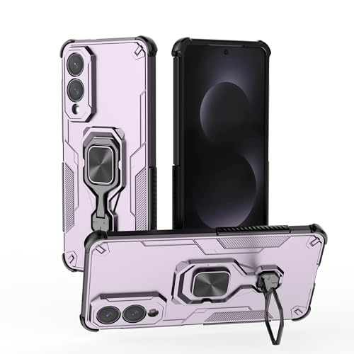 �X�}�z�P�[�X �Ή��@�� for Vivo V70 FE ���C���J�[�}�E���g �L�b�N�X�^���h �ϏՌ��E�ϗ��� �J�����ی� �yPC+TPU�z2 in 1�J�o�[ Purple