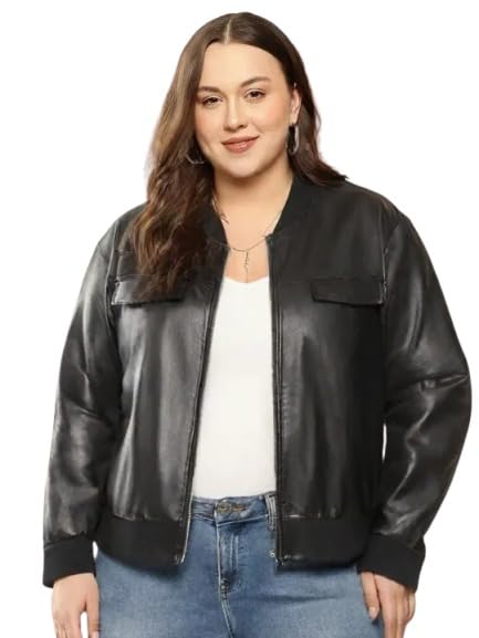 perfect productions Plus Size Crop Jacket,Classic Leather Jacket,Ladies' Slim Fit Leather Jacket,Plus size Crop Leather Jacket, Short Leather Jacket,Plus Size Crop Leather Jacket For Women,Jacket04.-picture-30