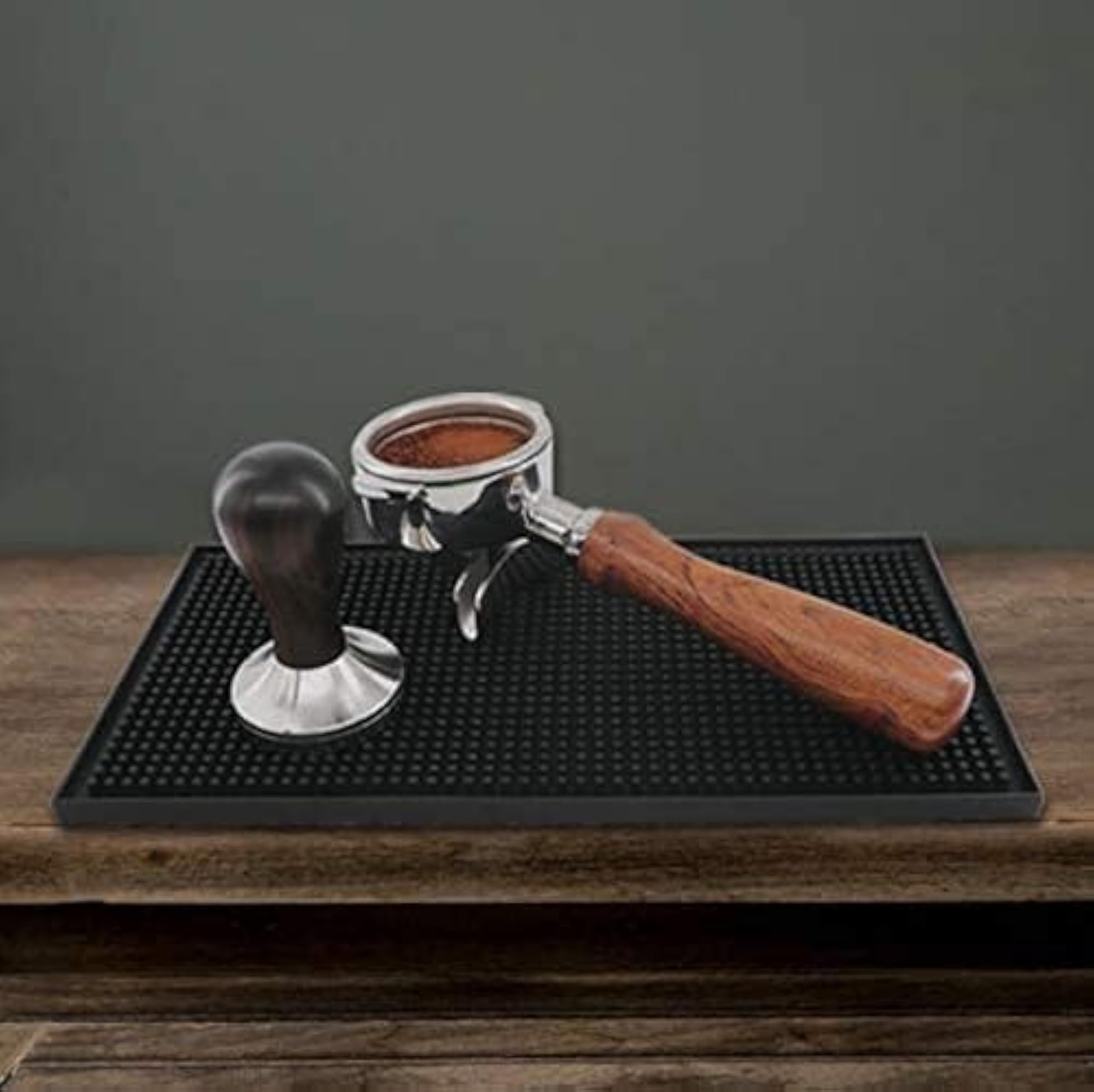 Food-Safe Rubber Espresso Tamper Mat, Non-Slip Design