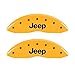MGP Caliper Covers 42011FJEPYL Yellow Caliper Cover (Front set 2, Engraved Front: JEEP, Yellow powder coat finish, black characters)