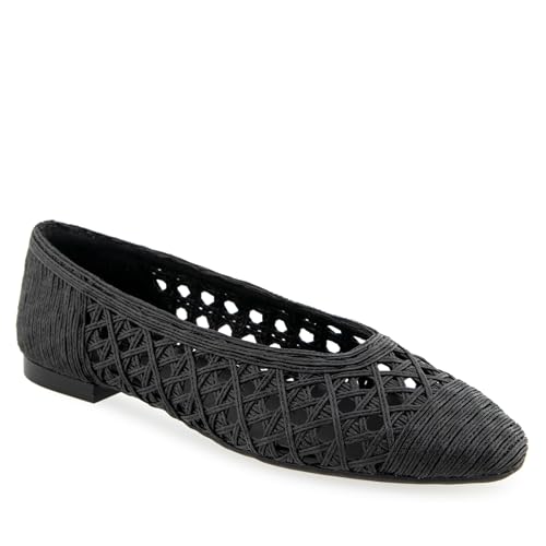 Aerosoles Women's Arno Raffia Ballet Flat, Black Embroidered Raffia, 10M by Aerosoles - Used condition - Image 2