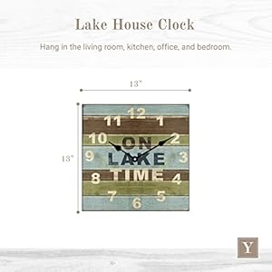 Youngsincwoodlakehousewallclockwallclocksforlivingroomdecorfunctionalanddecorativebeachlakeandfarmhousewallclock13wx13h Urban Country Home Decor Youngs inc wood lake house wall clock wall clocks for living room decor functional and decorative beach lake and farmhouse wall clock 13 w x 13 h urban country home decor