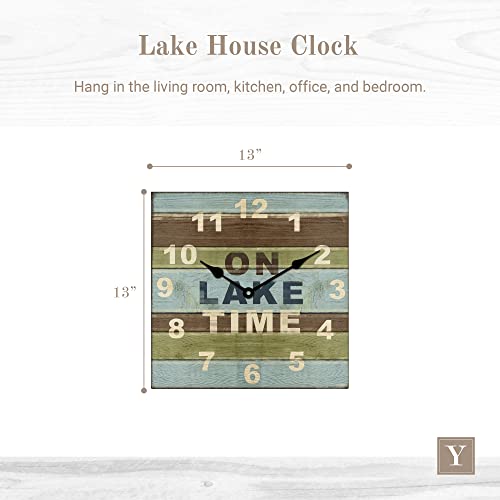 Youngsincwoodlakehousewallclockwallclocksforlivingroomdecorfunctionalanddecorativebeachlakeandfarmhousewallclock13wx13h Urban Country Home Decor Youngs inc wood lake house wall clock wall clocks for living room decor functional and decorative beach lake and farmhouse wall clock 13 w x 13 h urban country home decor