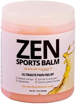 ZEN Sports Balm with Narayani Oil- Soothes Cramps, Backaches and Other Workout & Exercise Injuries, Fast-Acting - 1.1 lbs Pack of 1