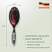 SHASH 100% First Cut Boar Bristle Hair Brush, Suitable For FINE TO THIN HAIR TYPES ONLY - Naturally Conditions Hair and Improves Texture, Made in Germany (Black, Meduim)