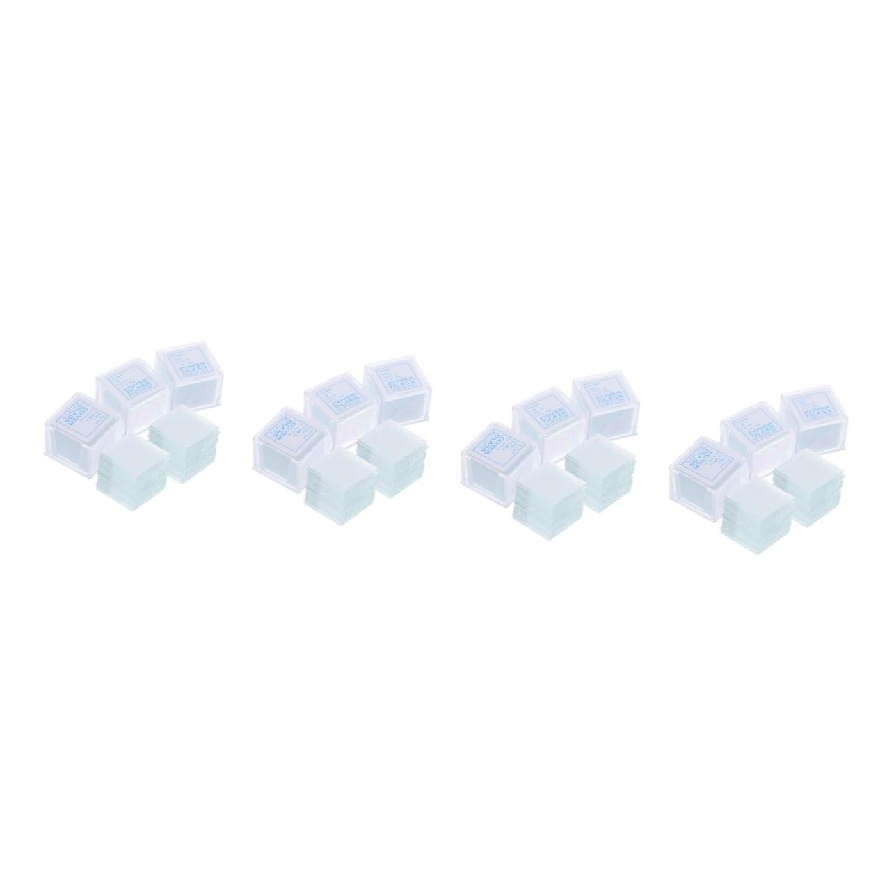 CHILDWEET 4sets Optical Microscope Glass Slips Cover Slips Lab Specimen Slides 500pcs*4