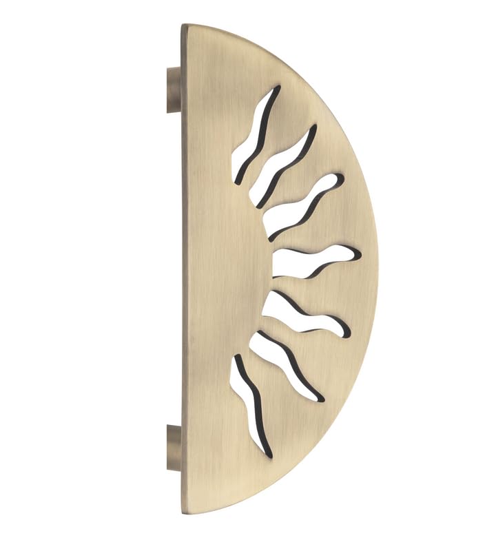 Image of COMPASS Stainless Steel 8-inch Round Shape Door Handle for Main Door and Pull-Push Handle of Home /Hotel /Office Door Hardware for Single and Double Door - Pack of 1 Set (Brass Antique)