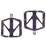 Sileduove Fahrradpedale aus Aluminiumlegierung mit vier Lagern, doppelseitiges, rutschfestes Design für Rennräder und Mountainbikes, verschleißfester Chromstahlschaft, reibungslose Drehung, einfache