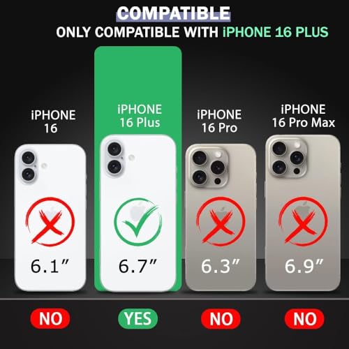 Image of Back Cover Case + Tempered Glass for Apple iPhone 16 Plus | Mag-Safe Compatible | Transparent Mobile Phone Back Cover Case for i Phone 16 Plus | i Phone 16Plus TPU Transparent Case Cover