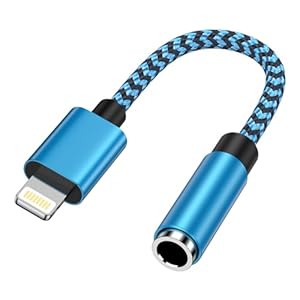 Ocbuo Lightning Kopfhöreradapter 3,5mm Blau Schwarz