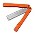 Pierre à aiguiser double face en diamant 400/600 Grain, aiguiseur de couteau pliable, pierre à aiguiser antidérapante à main pour couteaux de cuisine, couteau de poche et ciseaux, Orange