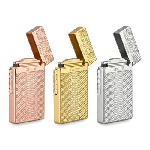 Encendedor de Butano Clásico Metal Dorado miniatura 5