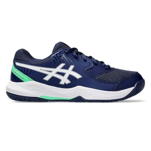 ASICS Gel-Dedicate 8 GS Sneaker, Noir/Bleu Thon, 39.5 EU