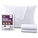 Mastertex Zippered Pillow Protectors 100% Cotton, Breathable & Quiet (2 Pack) White Pillow Covers Protects from Dirt, Dust Mites & Allergens (Queen - Set of 2 - 20x30)