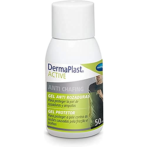 DermaPlast ACTIVE Anti Chafing, Gel Anti Rozaduras, Antifricción, Protege la Piel de los Muslos, Pezones, Cuello, Axilas o Pies, Previene Ampollas e Irritaciones, 50ml