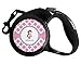 Diamond Print w/Princess Retractable Dog Leash - Large (Personalized)