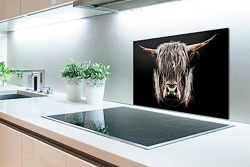 Panel vitrocerámica KitchenYeah 60x40 cm de aluminio con diseño de vaca 3