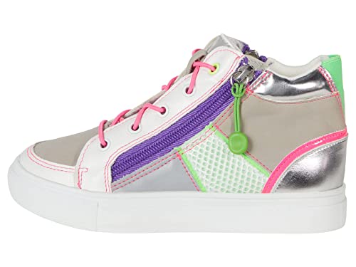 Steve Madden Girls Adaptive Laylaa Sneaker, White Multi, 1 Little Kid #TOP30