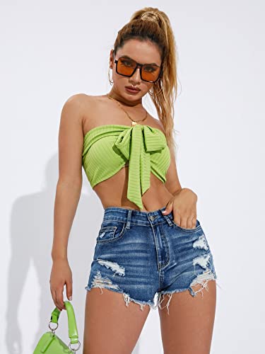 Verdusa-Womens-Ripped-Distressed-Skinny-Denim-Shorts