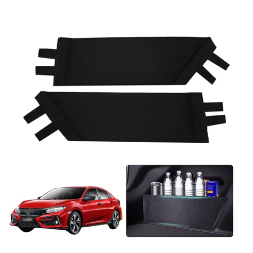 Frencstr Rear Trunk Organizer Side Divider Sticker fit for 2016-2021 Honda Civic 10th Gen Hatchback Trunk Side Storage Baffle Partition Board for Honda Civic Accessories 2PCS