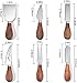 JLIAN MIOR Exquisite 6-Piece Cheese Knives Set, Stainless Steel Cheese Knife Set Collection (Acacia Wood Handle)
