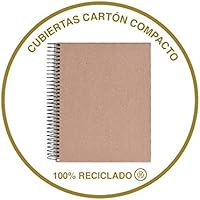 MIQUELRIUS Cuaderno 100% Reciclado, Cubierta Cartón Reciclado