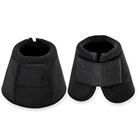 IDUNSEED Hufglocken für Pferde, EIN Paar, geeignet für kleine Pferde, Rennpferde, gewöhnliche Reitpferde, die meisten Pferde, Oxford-Stoff, Hufglocken, Größe L, Schwarz