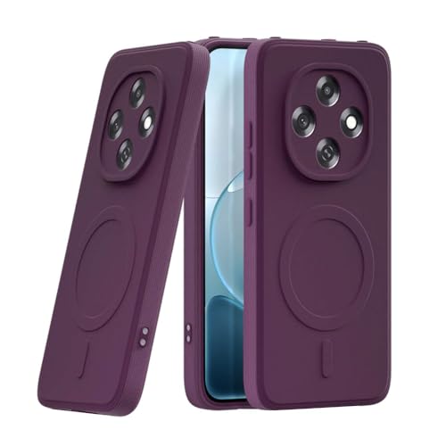 Image of Casotec Back Cover Compatible With Oppo F31 Pro 5G | MagFit Ring Design (Non-Magnetic) | Shockproof Case | Anti-Slip Grip | Raised Camera Edges | Slim Protective Case for Oppo F31 Pro 5G (Dark Purple)