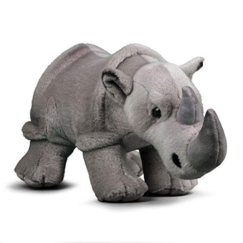 Animigos Pluche dier neushoorn, knuffeldier in realistisch design, knuffelzacht, ca. 33 cm groot