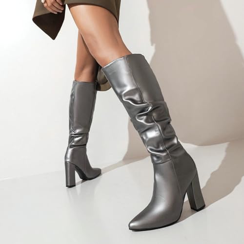 Bottes hautes de boîte de nuit à bout pointu pour sublimer vos jambes - 2