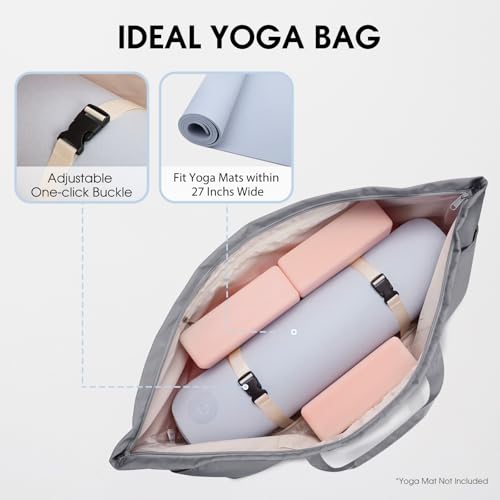 sportsnew Large Yoga Mat Bag with Shoes Compartment and Wet Pocket Ladies Pilates Gym Tote Bag with Yoga Mat Holder Strap for Women Men Workout Carrier Stuff Accessories by sportsnew - Used condition - Image 2