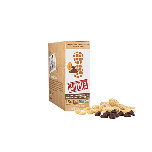 Perfect Bar Original Refrigerated Protein Bar, Dark Chocolate Chip Peanut Butter, 2.3 Ounce Bar, 8 Count #TOP4