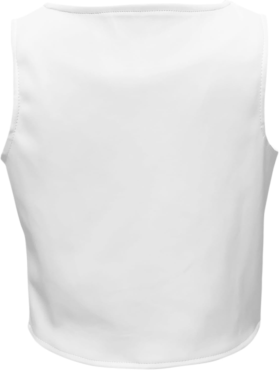 Fallorchid Girls Faux Leather Vest Fashion Button Sleeveless Tank Tops Cute V Neck Jacket Waistcoat