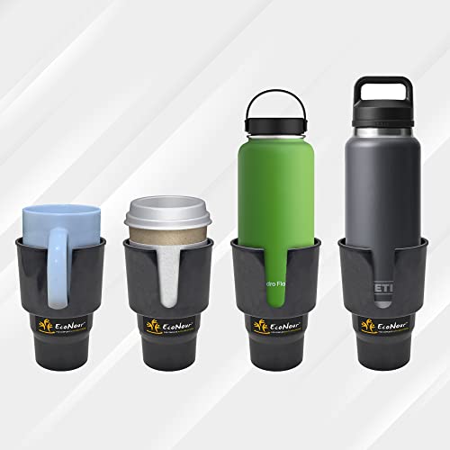 Econour Cup Holder Expander For Car To Keep Hydro Flasks (32/40 Oz), Flasks (40 Oz 50/50) & Water Bottles | Large Cup Holder Extender Holder For Car To Carry Drinks | Detachable Car Coffee Mug Adapter #TOP1