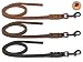 Fettlederleine für Hunde 1m / 1,35m / 2,20m / 3m Bolzenkarabiner schwarz matt, ohne Handschlaufe Cognac 1m x 8mm